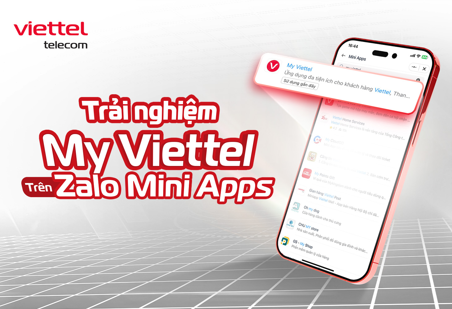 My Viettel - Trải nghiệm trên Zalo Mini Apps